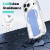 For IPhone17promax Transparent Stand Phone Case 16 Crystal Wristband 15 Magnetic Protective Cover