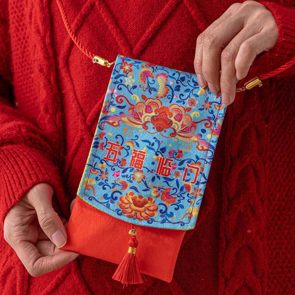 Tassels Spring Festival Red Envelope Printed Lucky Money Packet Children's Money Bag  Birthday