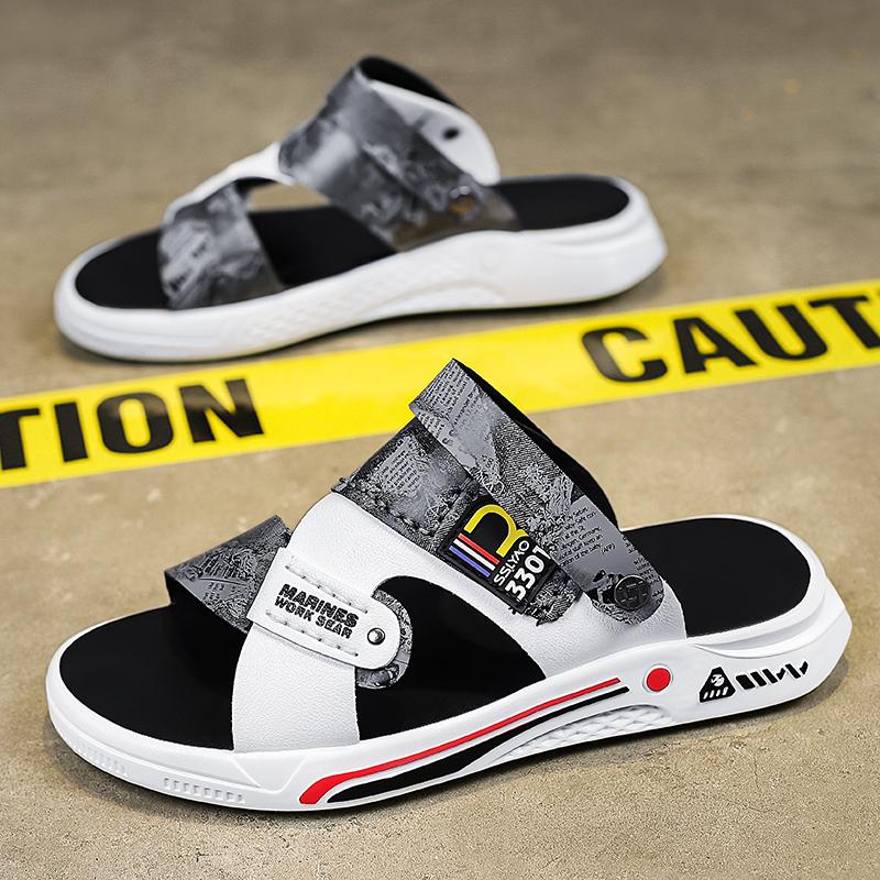 Sandals For Men Slippers Leather Casual Outdoor Beach Slides 2025 Summer Male Shoes 2 Wear Flip-Flops Walking Fisherman