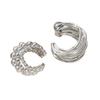 2Pcs/Set Punk Gothic C-Shaped Line Clip Earrings for Women Simplicity Irregular Without Piercing Earrings Fashion Jewelry Gifts