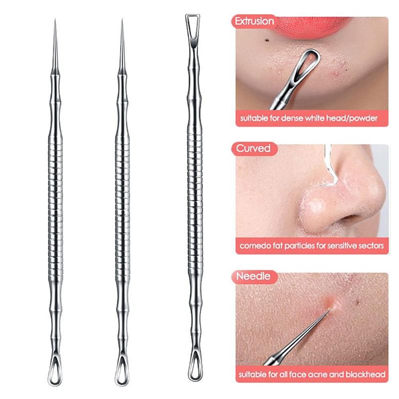 Extractor Facial Milia Travel Skin Care Tool Pore Cleaner Needles Pimples Removal Tool Blackhead Remover Acne Blemish Needle