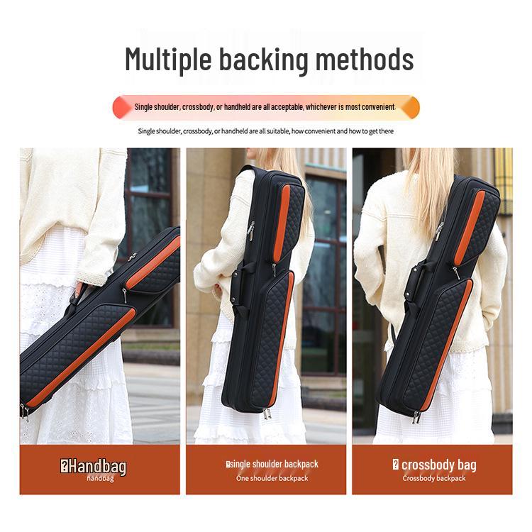 Waterproof 7-Hole Large Capacity Billiard Cue Bag with Logo Print