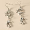 Halloween hot-selling punk skull earrings, exaggerated hip-hop skull earrings, creative gothic earrings trend