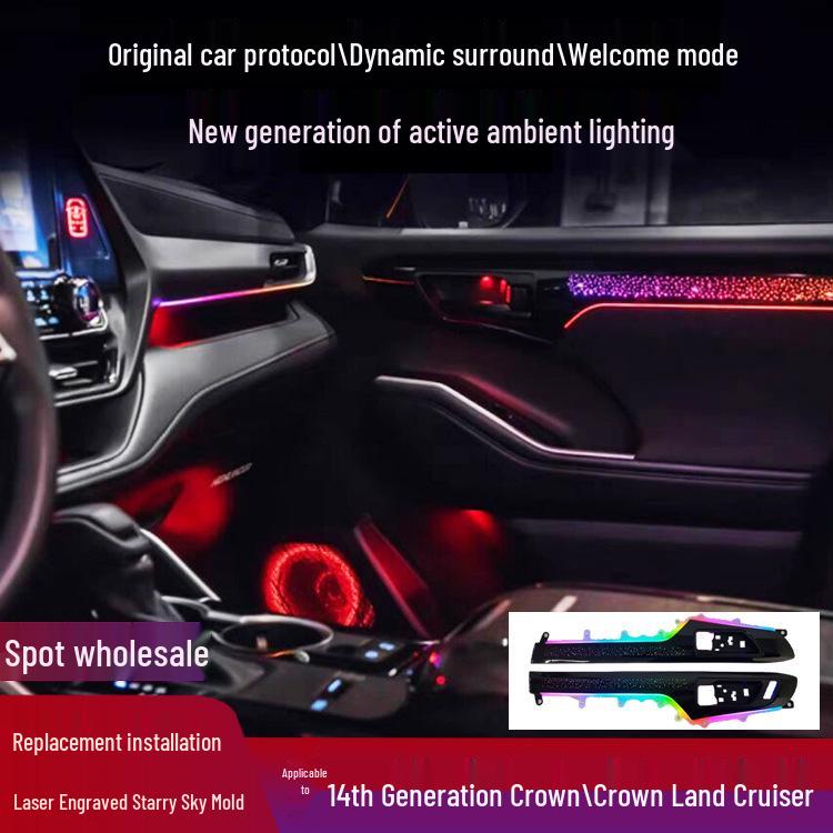 Dynamic Colorful Ambient Light for Toyota Crown Land Cruiser 14th Gen Interior