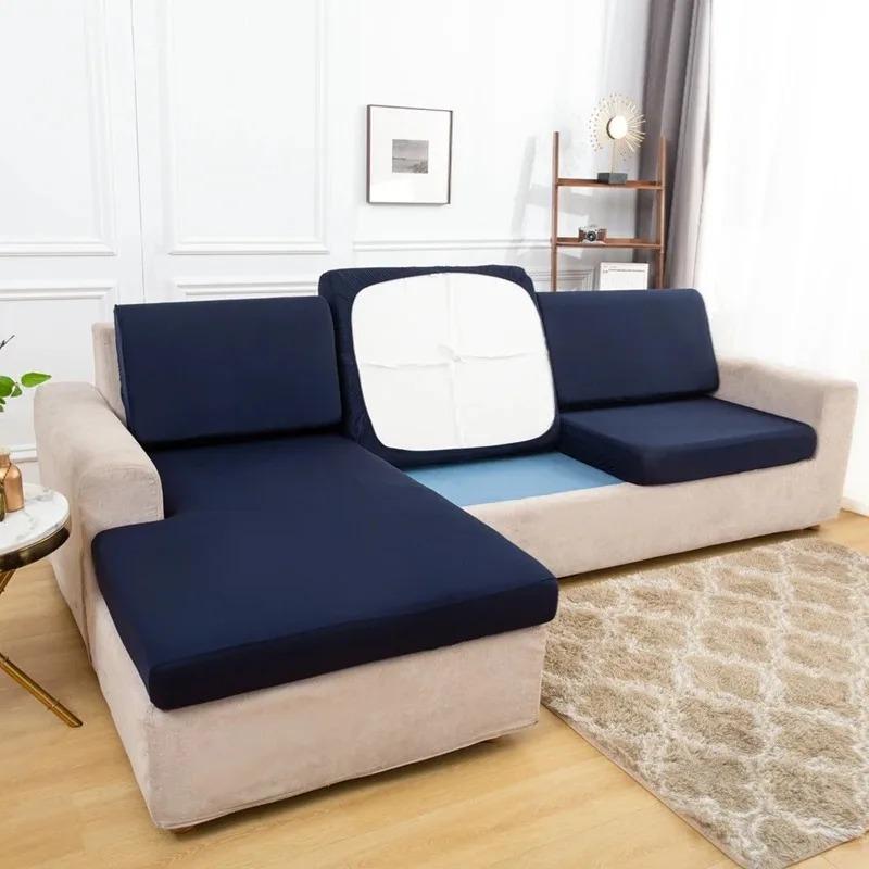 Elastic Stretch Sofa Cushion Cover For Living Room Pet-Friendly Washable Spandex Slipcover Custom Fitted Sofa Cover For Home