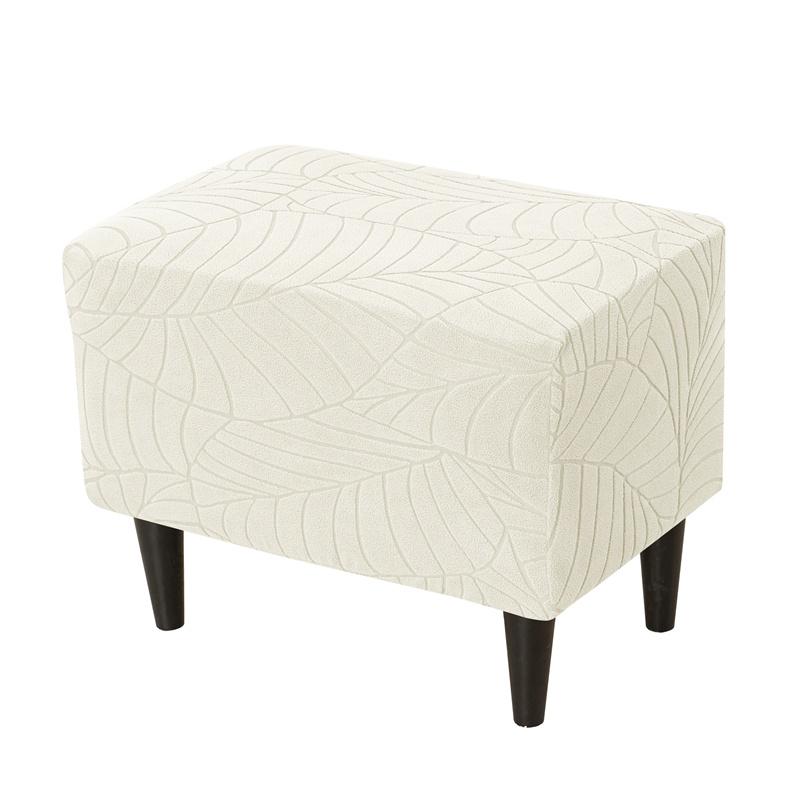 

1PC Jacquard Ottoman Cover Rectangle Sofa Footrest Slipcover Stretch Footstool Protector Covers Home Storage Ottoman Covers
