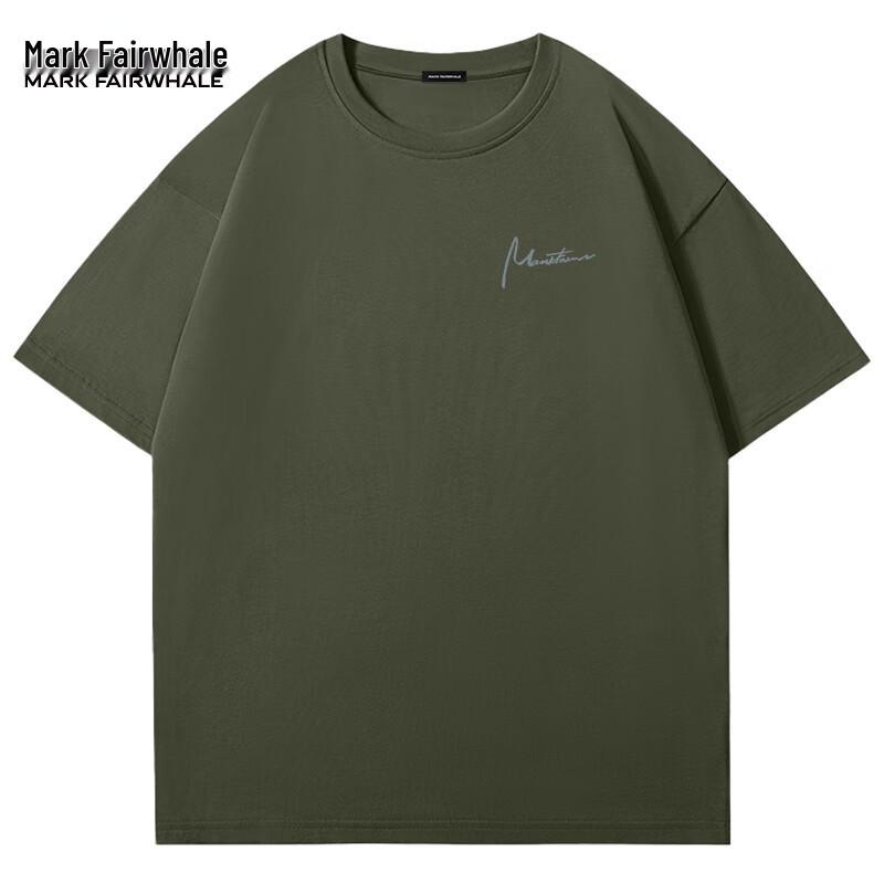 Mark Fairwhale Men s Letter Print Cotton T-Shirt 2XL