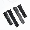 HY Hao Ya Men's Genuine Leather & Nylon Canvas Watch Strap with Velcro Closure, Available In 20mm and 22mm Sizes.