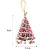 Christmas Tree Pendant Flat Hanging Ornaments Acrylic Gifts Pendant DIY Glitter Colorful Decorations Xmas Indoor Party Decor