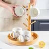 Kopphållare Kaffekoppshållare Dekorerad Bricka Ställ för Vardagsrum Kontor