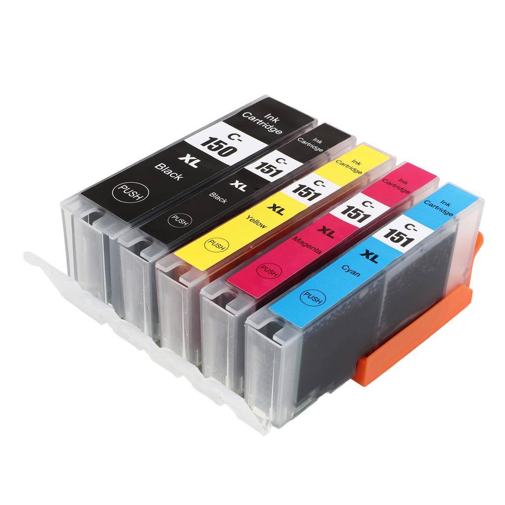 Ink Cartridge Set 150 151 Smooth Output Ink Cartridge Combo for PIXMA MG5410 MG5510 MG5610 MG6310 BK BK C M Y