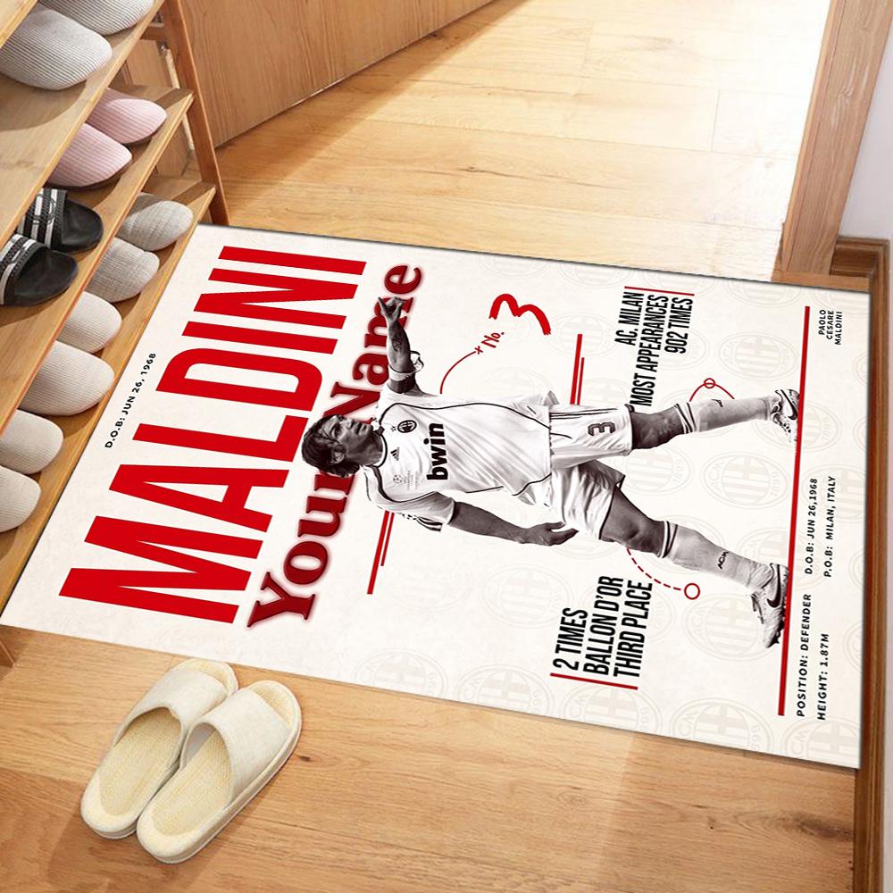 Ac Milan Personalized Text Area Rug Suitable for Decorate room Dormitory Game Room Bedrooms Antislip Carpet Anime Office Decor Wedding Party Gift