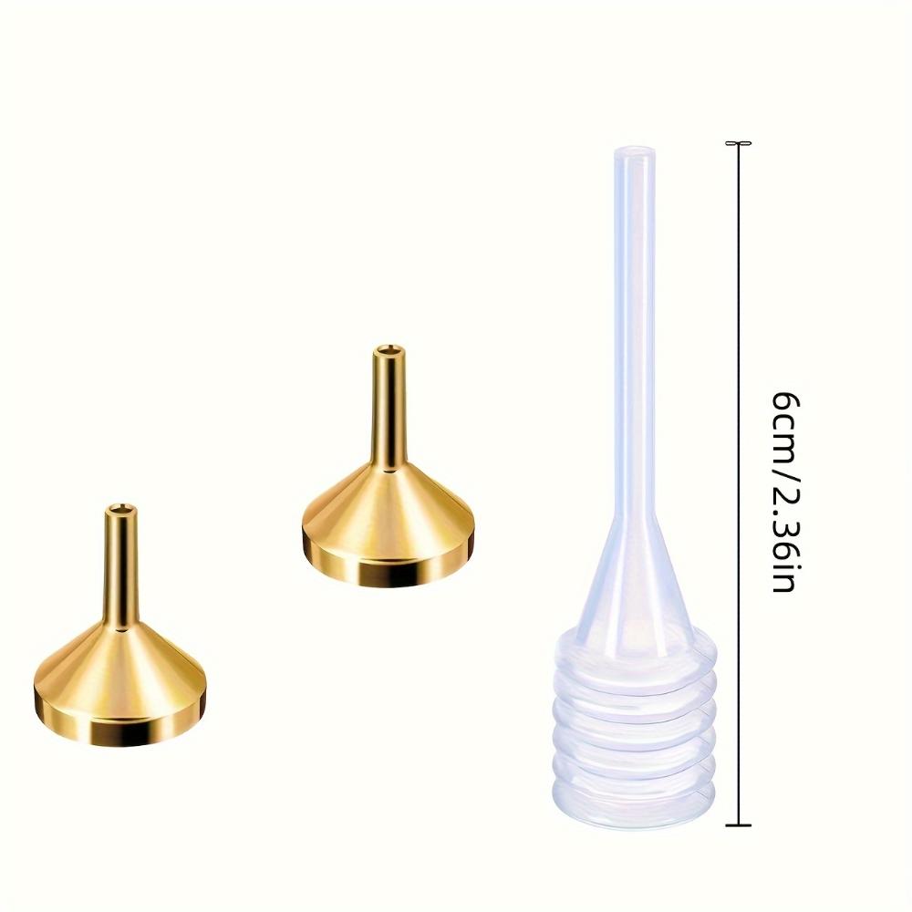 Small Metal Funnels and Straws for Perfume and Essential Oils In 2/3/5 Pieces, Which Are Convenient for Distributing and Adding Various Liquids