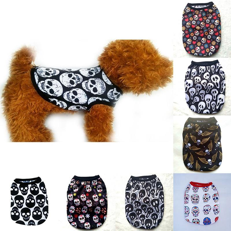 Premium Quality Halloween Pet Vest For Dogs With Stylish Skull Patterns