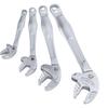 4Pcs Self Adjusting Wrench Self Tightening Ratchet Adjustable Wrenches Set 7 10 10 13 13 16 16 19mm Silver for Pipe