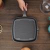 ZhiShi Square Cast Iron Striped Steak Pan
