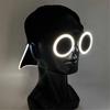 2026 Runde LED-Brille Disco Fluoreszierend Party Punk Leuchtende Brille Herren Damen Bar Nachtclub Neonbrille Musikkonzert Zubehör