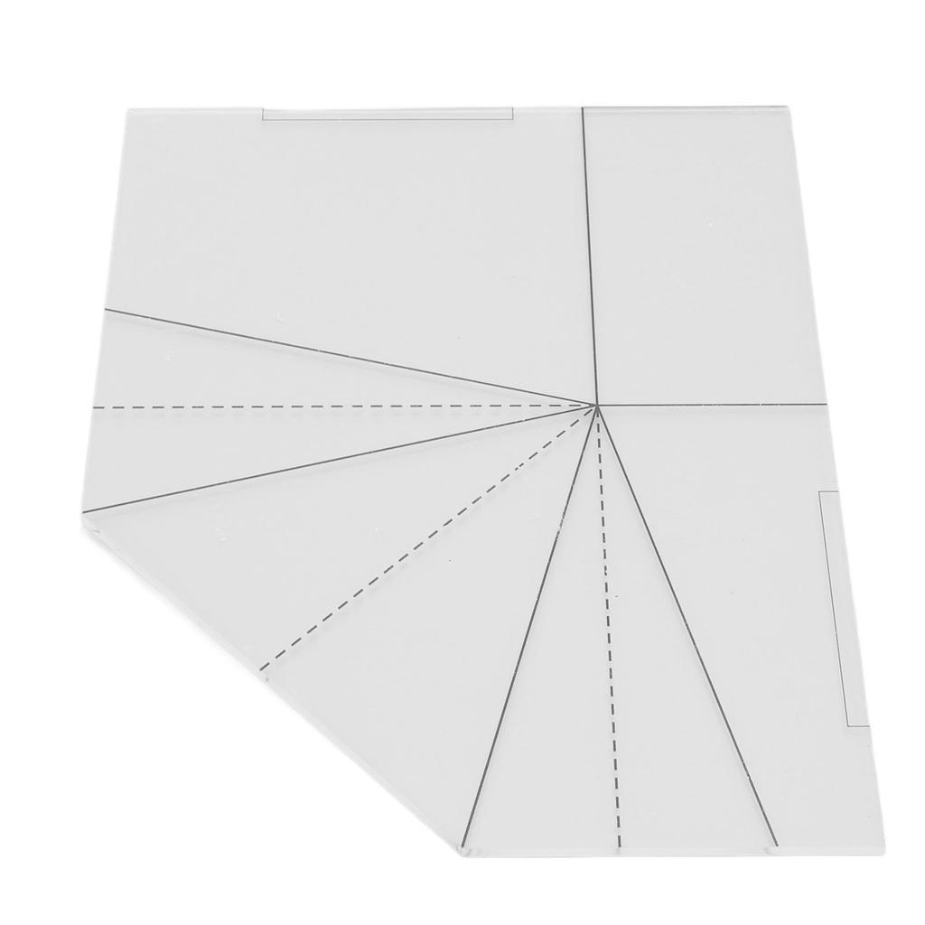 Faltbare Lebensmittelkorb-Nähvorlage, transparente Acryl-Nähvorlage für Handtaschen, DIY-Nählineal