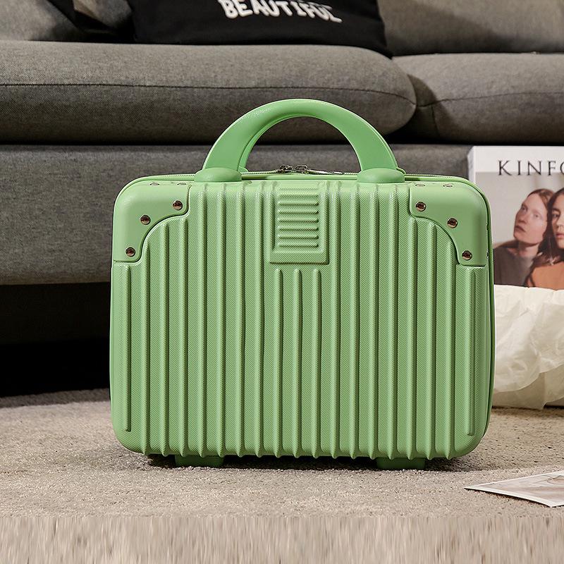 14-Inch Retro Makeup Case: Cute, Portable Travel Storage for Women and Students