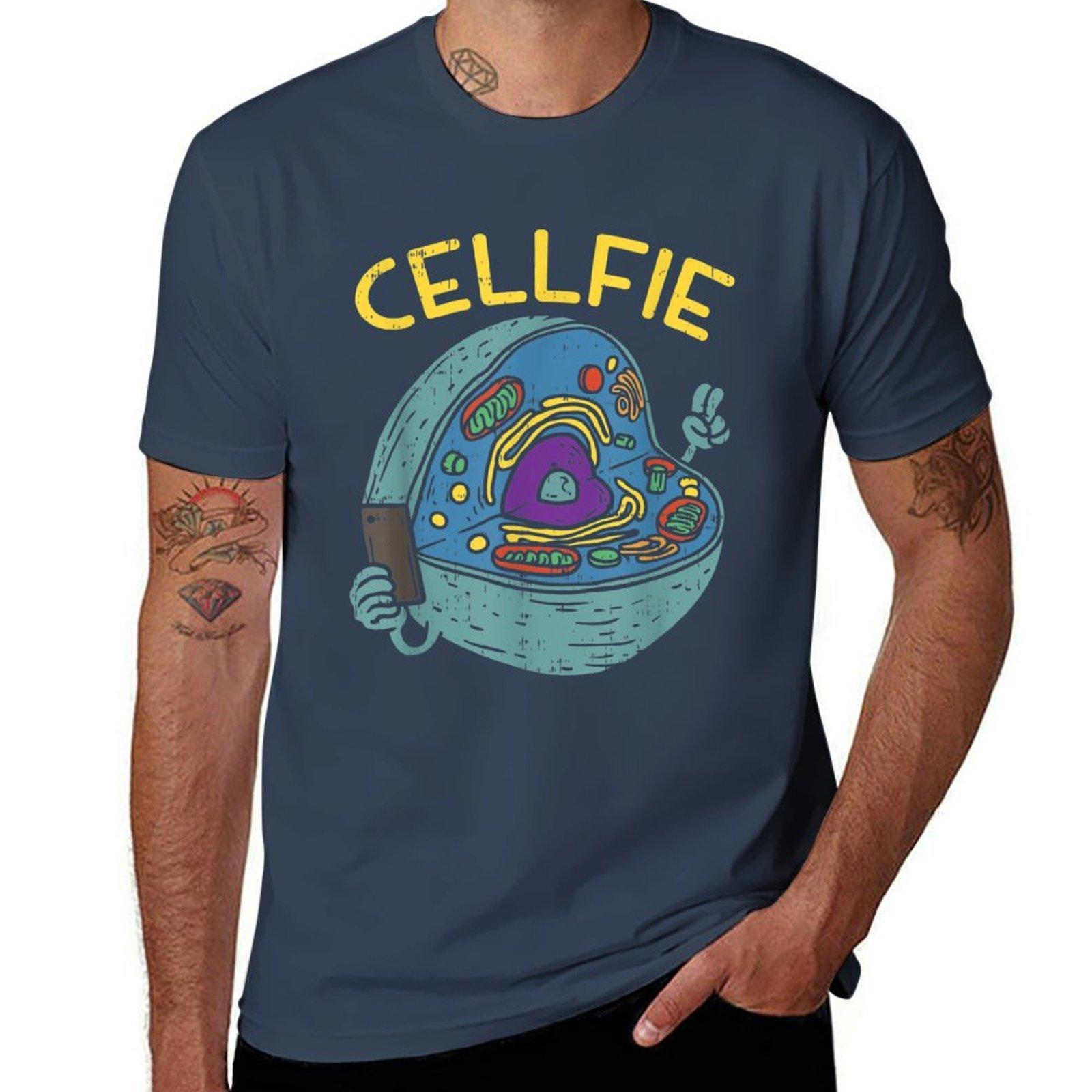 Cell Fie Funny Science Biology Teacher Biologist Tshirt Big Size Crew Neck Tshirt S