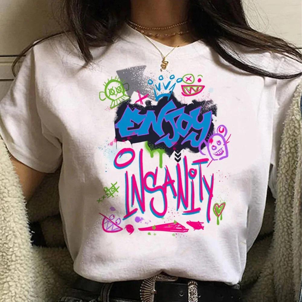 Jinx Arcane Printed T Shirt Anime Cosplay Tees Tops Women Men Aesthetic Short Sleeve Cartoon T-shirt Summer Streetwear Clothes