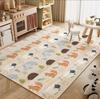 Children's Cartoon Velvet Rug - Absorbent, Non-Slip Floor Mat for Living Room and Bedroom
