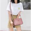 New large-capacity artificial leather embroidery thread shoulder messenger women's bag