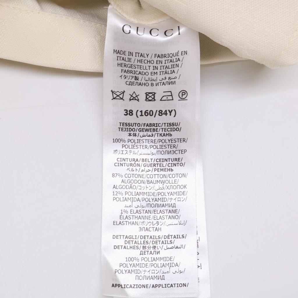 Gucci Xadidas Adidas [Domestic Regular] 703000 ZAI22 Short Jumpsuit GGxTrefoil Shelly Line Short Jumpsuit/ Overall All-in-one 38 IvoryUsed