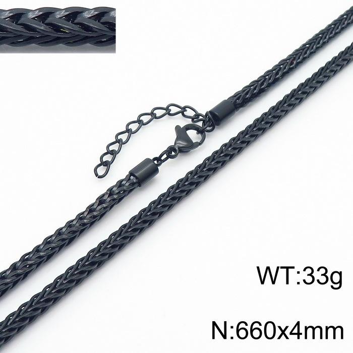 Korean Style Front And Back Keel Chain Titanium Steel Men 'S Sweater Chain Necklace 