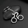 Metal Sporty Man Road Bicycle Figure Keychain Keyring Trinket Souvenirs Creative for Bike Cycling Biker Chain Hanging Accessorie