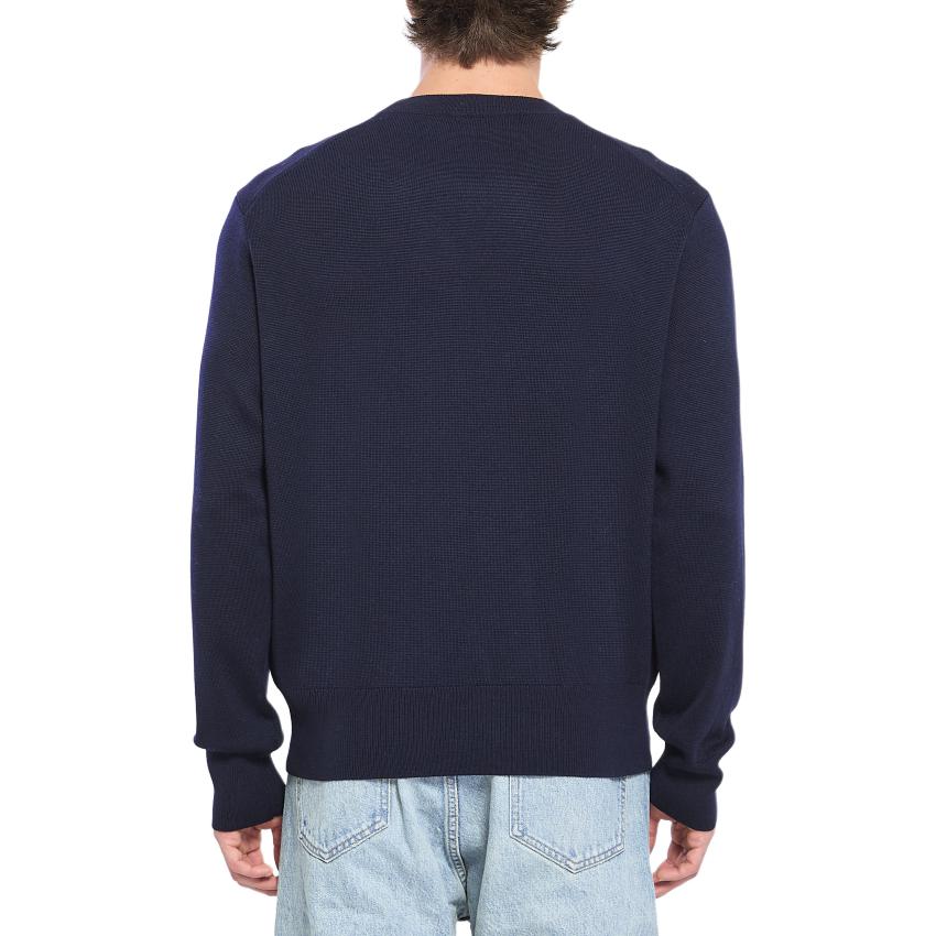 Ami Paris Logo Embroidered Crewneck Jumper HKS826001414