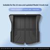 LUCKEASY for Tesla Model 3 Highland 2024 Car Floor Mats TPE 3D Foot Pad Waterproof All Weather Car Accessories Black