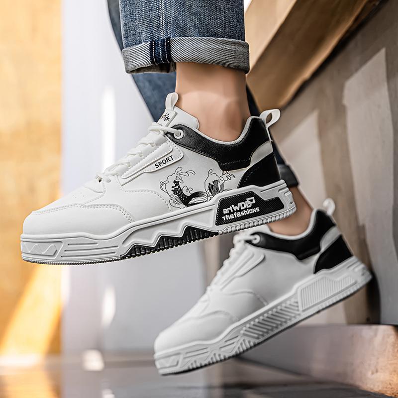 Casual Skateboard Shoes For Men Summer Outdoor Breathable Lace-Up Platform Sneakers Fashion Designer Men Shoes Zapatillas Hombre