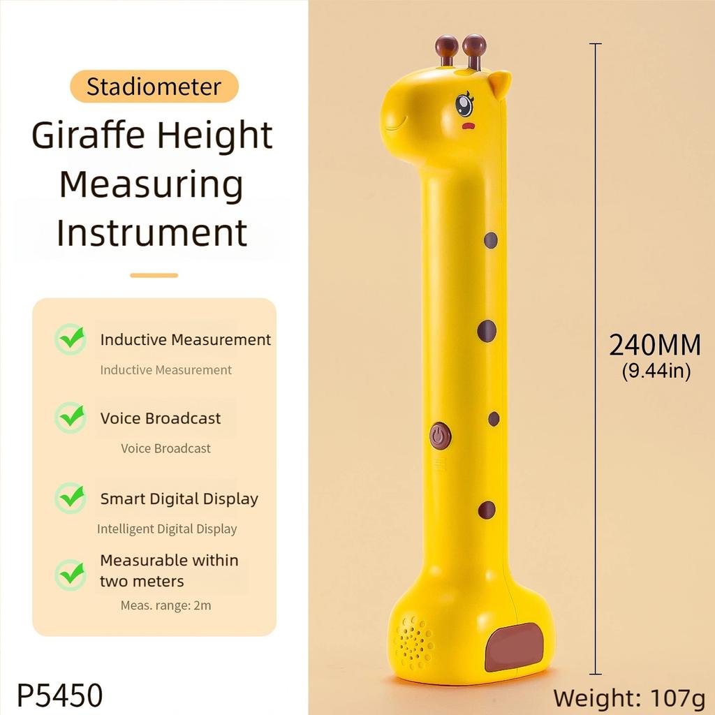 Professional Height Gauge With Clear LED Display Ultrasonic Stadiometer Voice Output For Children And Adults