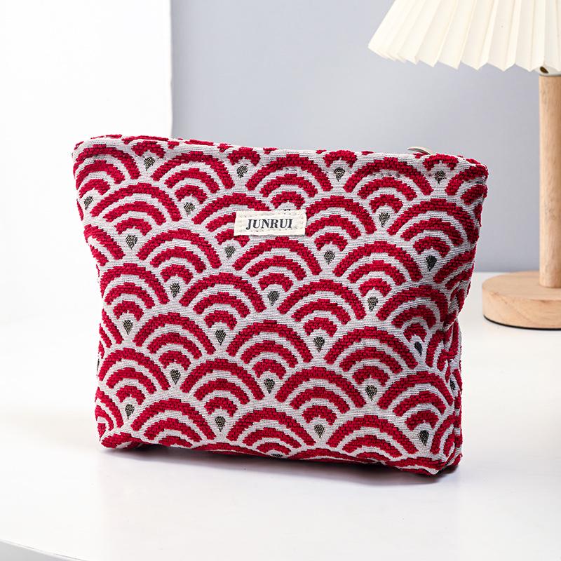 Autumn/Winter Chenille Plush Women's Large Capacity Makeup Bag - Travel Portable Storage High Value Bag