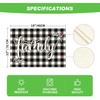 Artoid Mode Love Family Together Home Buffalo Plaid Placemats Set of 6,12x18 Inch Seasonal Table Mats for Party Kitchen Dining Decoration