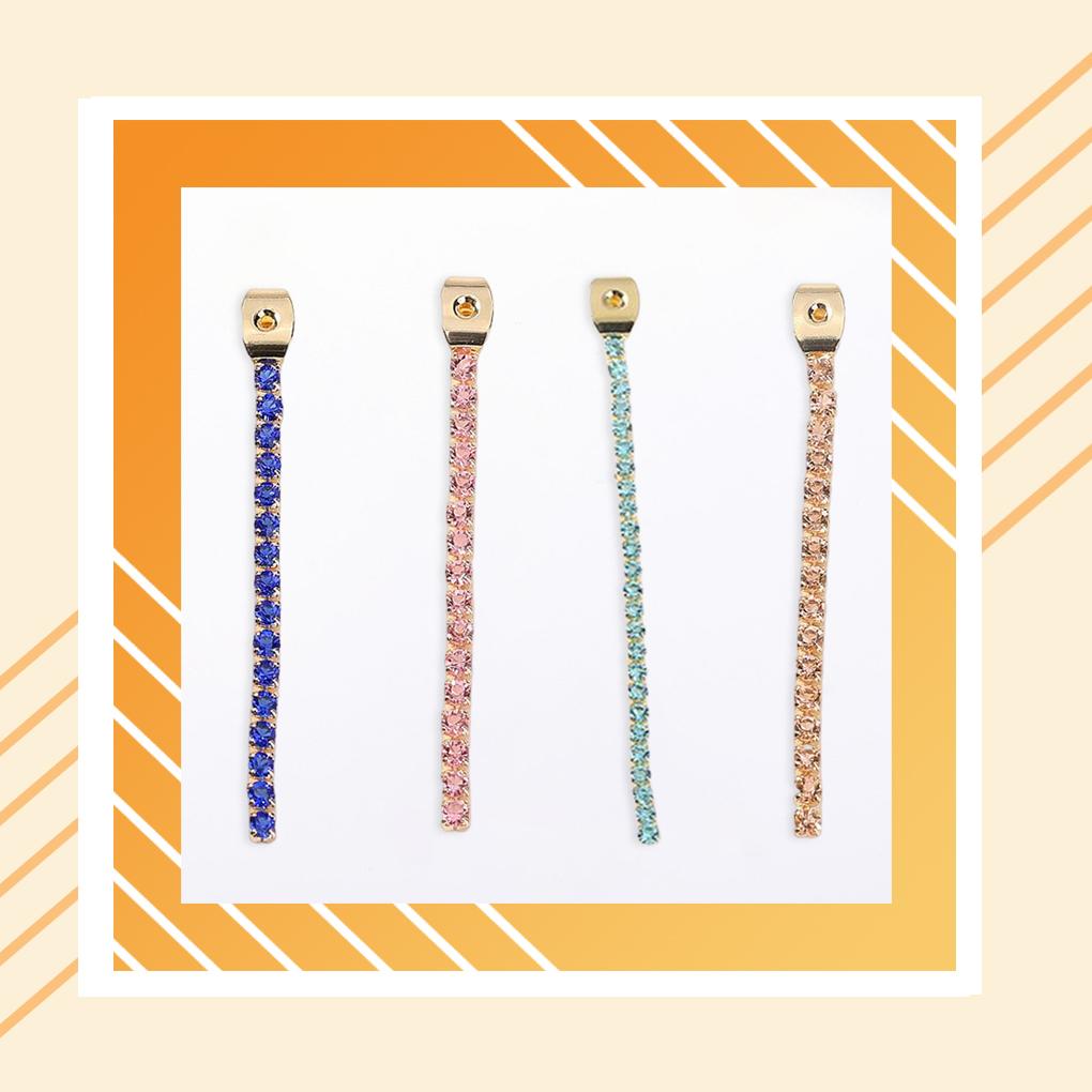 Earring Long Chain Rhinestone Fashion Earring Back Jewelry Finding DIY Craft Accessory for Professional