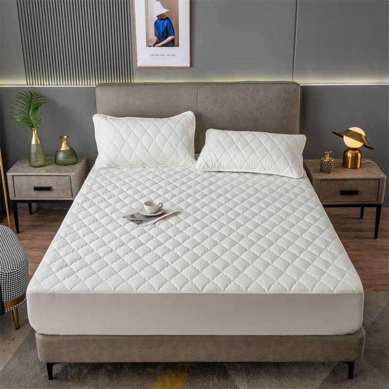 Matratzenschoner Für Doppelbett 137x190 Cm – Gesteppt, Hypoallergen, Mit 30 Cm Tiefen Taschen