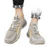 Fashion Hollow Breathable Men's Shoes Casual Lightweight Dad Shoes Flying Woven Mesh Shoes Summer Outdoor Mountaineering Sports Shoes