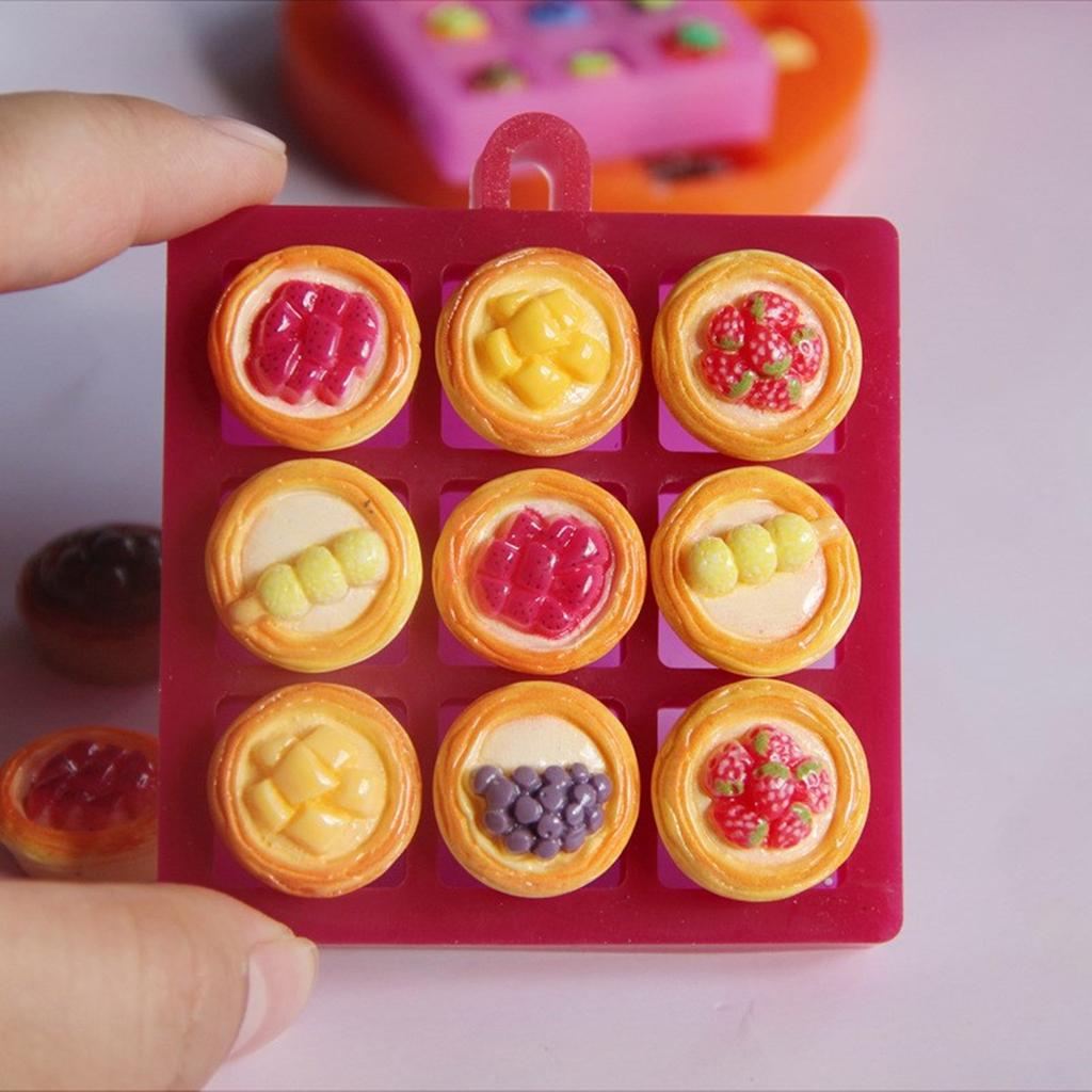 Miniatur Gitterform für winzige Lebensmittel-Bastelarbeiten Lebensmittelgeeignete Silikon-Tablettform Einfach zu verwenden DIY Mini Ausstellungsständer Zubehör