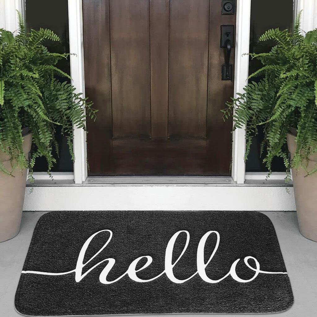 30x17.5inch Stain Resistant Layered Welcome Doormats Front Porch Rug Easy To Clean Long Lasting Colorfastness for Garden Kitchen