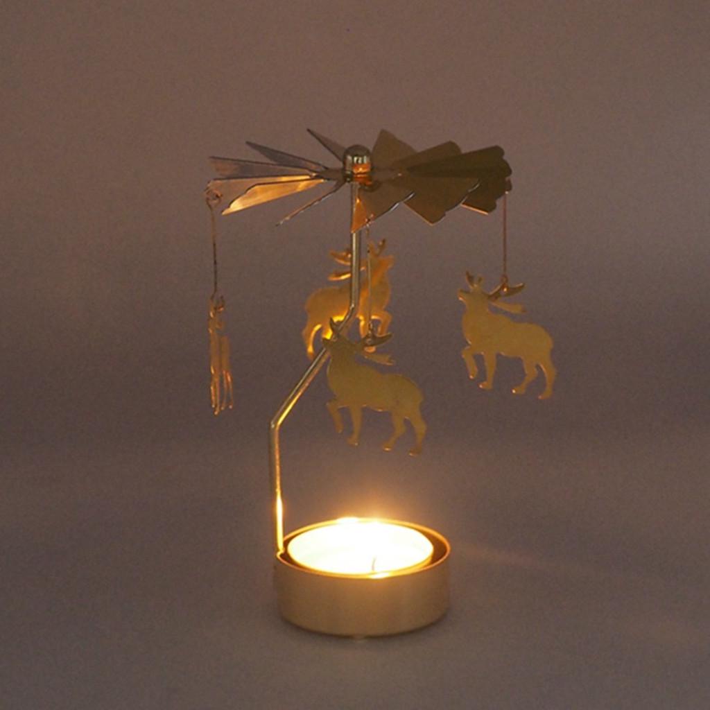 Buy YY Aominuo Hot Spinning Rotary Metal Carousel Tea Light Candle ...