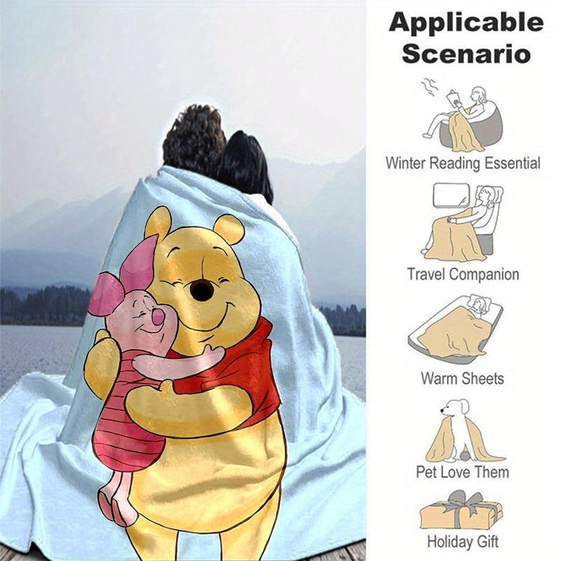 1pc Winnie the Pooh Piglet Blanket Perfect for Home Decor, Couch Blanket, Travel , Office Nap Gift Soft Throw Ideal for Room Decor, Bedroom, Living