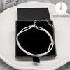 SJUIEO Women's Anklet Set Waterproof Double Layer Ankle Chain Silver Plated Shiny Jewelry Gift