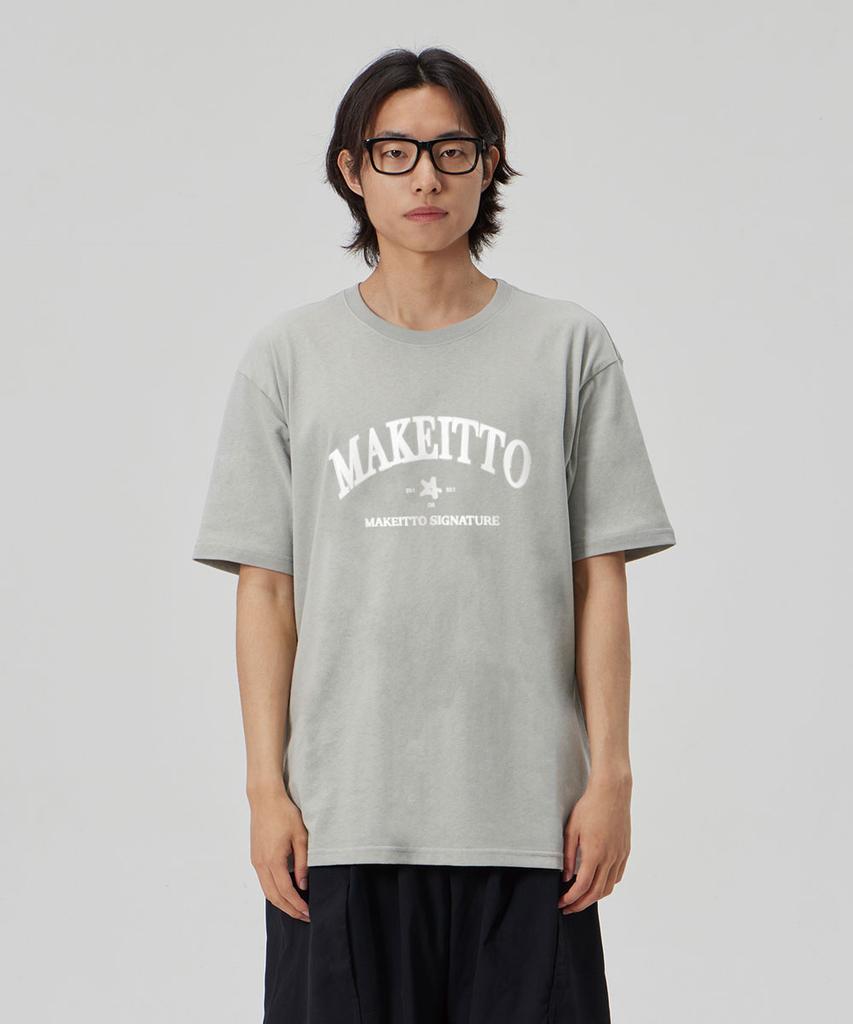 MAKEITTO [Painting Lettering]Crew Neck Tee_Mint