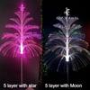 7-Color Solar Lawn Light 5-Layer Christmas Tree Lights LED Courtyard Landscape Lights Waterproof Street Decorative Lights