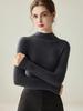 Women's Seamless 100% Wool Slim Fit Long-Sleeve Knitwear, Half-High Neck Base Layer - 2026 Style.