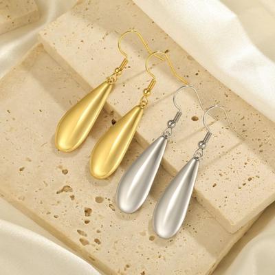 Gold Color Dangle Earring Stainless Steel Women's Jewelry Drop Earrings  Valentine's Day Gift