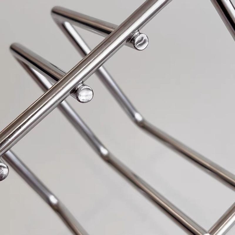 Double Compartment Stainless Steel Cutting Board Rack - Household Vegetable Board & Pot Cover Storage Holder
