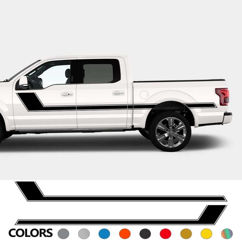 Pickup Door Side Skirt Sticker For Ford F150 Toyota Hilux Dodge RAM Isuzu Dmax Gwm Cannon GMC Sierra Car Decal Auto Accessories